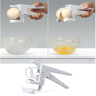 Abridor de huevos crudos con forma de huevo, tijera de mano, cortador de cáscara de huevo, separador de corte, separador de yema, suave, resistente, pelador, herramienta para cocina, cocina creativa
