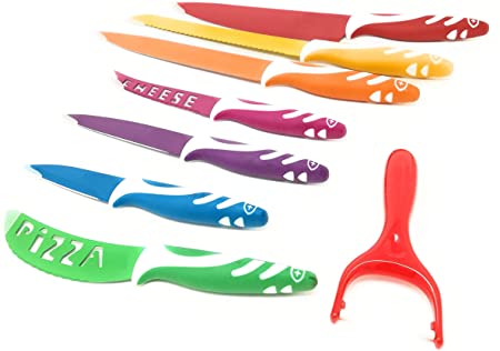Set de 7 Cuchillos de Colores + Pelador