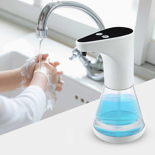 Dispensador automático de gel y jabón de 480ml, incorpora un sensor que detecta tu mano, proporcionará una dosis suficiente de jabón
