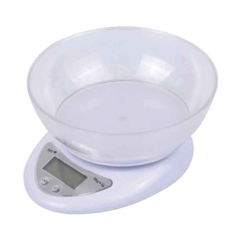 Báscula de Cocina, Bascula digital de cocina Precisa, pesa hasta 5000gr con granulaciones precisas de 0,05oz (1gr)